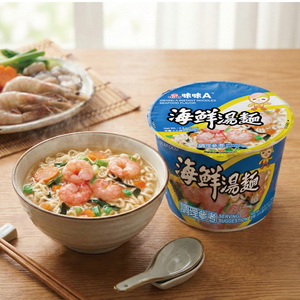 Sopa de fideos con sabor a mariscos artificiales WEI WEI A (en tazón) - Product Image 2