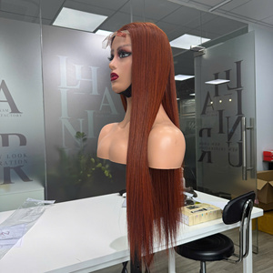 Peluca de cabello humano Bonestright de Color naranja de alta calidad, cabello virgen vietnamita, precio al por mayor para mujeres negras, calidad de lujo - Product Image 6