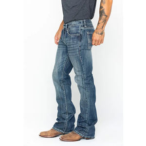 Jeans de Mezclilla para Hombre Hechos a Medida, Corte Regular, Algodón Grueso, Estilo Urbano Cómodo, Venta al Por Mayor de Fábrica - Product Image 5