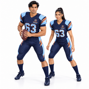 Uniforme de Fútbol Americano Personalizado de Alta Calidad, 100% Poliéster, Transpirable, Ligero, Duradero, Cómodo, Unisex, para Adultos - Product Image 4