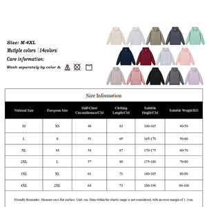 Top Quality Custom Blank Men's Hoodies Sweatshirts Streetwear Tracksuits Unisex Plus Size Men's Hoodies - Product Image 2