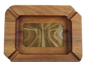 Cendrier de bureau moderne en bois de luxe avec tiroir, portable pour la maison, le bureau ou le patio extérieur, cadeau pour hommes, accessoires pour fumeurs - Product Image 3