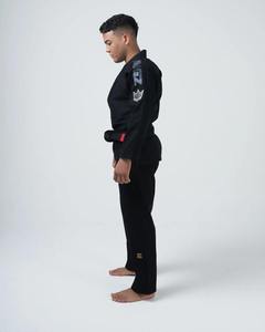 Kimono Personalizado Kingz Negro para Jiu Jitsu Brasileño, Uniforme de BJJ con Tejido de Perlas - Product Image 5