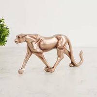 Grande statue de tigre, léopard, gorille, lion en aluminium coulé, écologique, décoration d'intérieur, design moderne, utilisation en intérieur, Impex