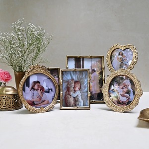 Unique Gold Photo <b>Frames</b> vintage Photo <b>Frame</b> for Table Top Display and <b>Wall</b> Hanging Home Decor Antique Set - Product Image 6