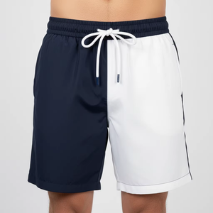 Conjunto Deportivo para Hombre, Chaqueta Ligera de Nailon y Pantalones Cortos, Diseño Color Block, Cortavientos, Estilo Casual para Exteriores - Product Image 3