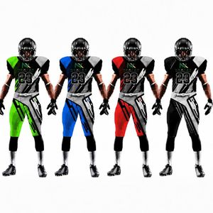 Conjunto de Uniforme de Fútbol Geométrico Neón Personalizado para Hombre, Jersey Sublimado, Pantalones Acolchados, Ropa Deportiva de Equipo, Kit de Equipamiento para Juegos, Ventas OEM - Product Image 1