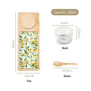 Plateaux de service décoratifs en bois gravés pour salades de fruits, snacks ou fruits secs, thé et café – Nouveauté tendance - Product Image 4