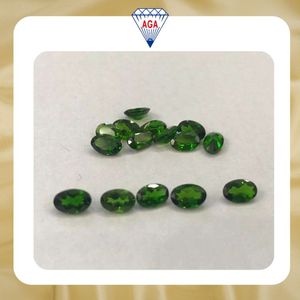 Diopside chromé naturel de qualité AAA, pierre précieuse verte ovale, cristal en vrac pour la fabrication de bijoux, pierres en vrac faites à la main, OEM - Product Image 6