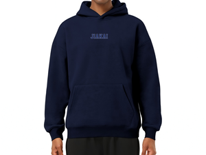 เสื้อสเวตเชิ้ตมีฮู้ดสำหรับผู้ชาย ผ้าฟลีซหนานุ่ม ทรงโอเวอร์ไซส์ ไหล่ตก - Product Image 5