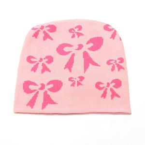Nuevo Gorro de Punto Jacquard de Moda al por Mayor con Logotipo Personalizado, Color Gótico, Estilo Urbano - Product Image 2