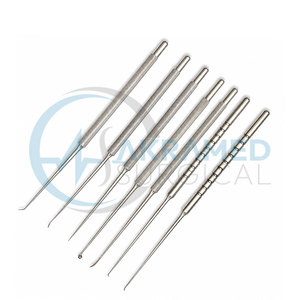 Juego de 7 microagujas para limpieza de oídos, instrumentos quirúrgicos ORL para myringotomía, de acero inoxidable, con certificación CE, kit reutilizable - Product Image 3