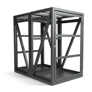 Estructura de Acero con Marco Cuadrado, Estructura Metálica Industrial Negra Resistente con Recubrimiento, Estructura de Almacenamiento para Uso en Almacenes - Product Image 6