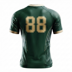 Maillot de football personnalisé à col rond imprimé par transfert thermique, manches courtes pour homme, 100 % polyester, respirant et anti-humidité, style sportif - Product Image 6