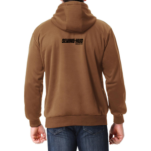 Sweat à capuche personnalisé pour homme, décontracté, coupe ample, couleur unie, style sport et streetwear, basique, en molleton 100% coton respirant, mélange de coton - Product Image 2