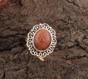 Vente en gros de pierres de soleil naturelles classiques en argent sterling 925 pour bagues de mariage et de fête - Product Image 4