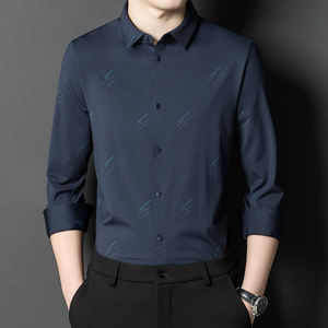 เสื้อเชิ้ตผู้ชายลายทาง แขนยาว ปกคอปก ติดกระดุม ผ้าฝ้าย สำหรับธุรกิจและสำนักงาน - Product Image 5