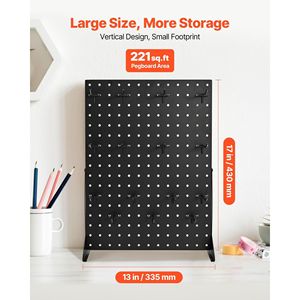 Soporte de exhibición negro <span class=keywords><strong>Pegboard</strong></span> con 15 ganchos Solución de exhibición de panel único - Product Image 2