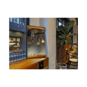 Nouveauté : Miroir mural en teck massif RecWave Live Edge, décoration moderne pour la maison, meubles en bois massif pour la décoration intérieure, salon - Product Image 4