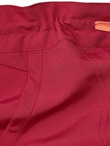 Shorts tricotés rouges à fleurs pour femmes avec cordon de serrage à la taille et poches, coupe décontractée, respirant, séchage rapide, taille basse - Product Image 4