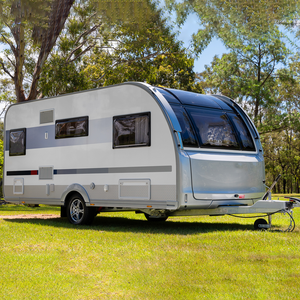 Remolque de caravana Teardrop 4x4 de aluminio ligero, moderno, compacto, remolcable, mini cabaña con cocina trasera para 4 personas - Product Image 1