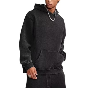 Sudadera con Capucha Personalizada para Hombre, Estilo Acid Wash, 100% Algodón, Sudadera con Logotipo Personalizado OEM, Impresión Digital - Product Image 1