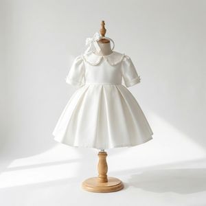 Vestido Formal Clásico con Cuello de Perlas para Niñas, Elegante Vestido Corto de Princesa para Fiesta de Bodas, Venta al por Mayor - Product Image 1