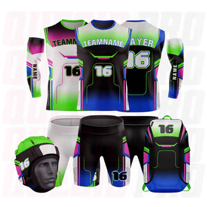 Kit d'uniformes de football américain 7v7 pour adultes, respirant, unisexe, avec sacs, manchons de bras, casques et sublimation - Product Image 2