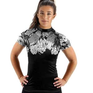 <b>Women</b> HALF Sleeve Rashguard Durable <b>Compression</b> Base Layer Quick Dry Training Wear - Product Image 6