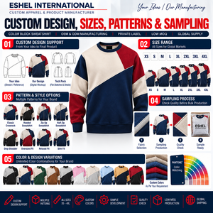 Fabricant et fournisseur en gros de sweats à capuche color-block pour les marques de vêtements personnalisées, production OEM ODM en grande quantité - Product Image 2