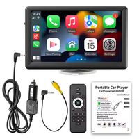 Monitor Portátil para Auto de 7 Pulgadas con Pantalla HD, CarPlay, Android Auto, EQ, Música BT, SD, TF, FM, Control por Voz, Entrada Auxiliar, Navegación, Reproductor MP5