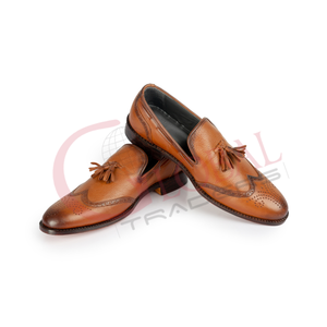 Zapatos Casuales de Cuero 100% Genuino Hechos a Mano para Hombre, de Alta Calidad con Diseño Plano y Logotipo Personalizable - Product Image 1