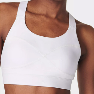 2025 New Arrival Women's Lightweight Fitness Gym Sport Bra Plus Size Yoga Bra with Breathable Feature Front Logo - Product Image 6