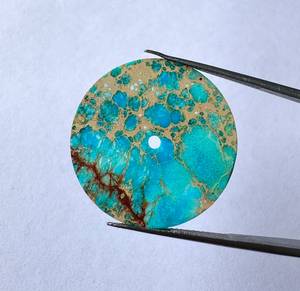 Esfera Redonda de Jaspe Sedimentario Azul para Reloj, 28.50mm, 0.6mm, 2mm, Pulido a Una Cara, Componente de Reloj de Lujo Personalizado, Piedra Suelta, Gemas K - Product Image 3