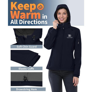 Chaquetas cortavientos de invierno para mujer, hechas en Pakistán, a precio económico, para uso en exteriores, con capucha, transpirables, de secado rápido, impermeables y tejidas. - Product Image 3
