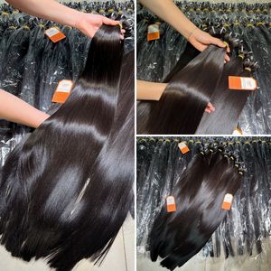 Extensions de cheveux humains vietnamiens non traités droits os de couleur noire soyeuse super brillante prêts à expédier vierge 12A - Product Image 3