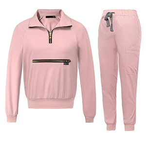 ชุดเสื้อสเวตเชิ้ตครึ่งซิปแบบลำลองสำหรับผู้หญิงไซส์ใหญ่ ผ้าฝ้ายพิมพ์ลาย 100% ระบายอากาศได้ดี แห้งเร็ว เหมาะสำหรับฤดูหนาว - Product Image 4