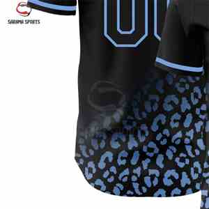 Maillot de baseball hip-hop à manches courtes personnalisé avec logo et nom pour hommes, respirant, imprimé par sublimation - Product Image 6