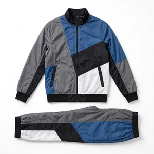 Conjunto Deportivo de Nylon con Diseño Moderno y Logotipo Personalizado, Chaqueta Cortavientos con Pantalón Personalizado, Ropa Deportiva - Product Image 6