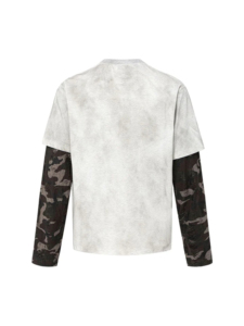 เสื้อยืดคอกลมโอเวอร์ไซส์ แขนลายพราง พิมพ์ลาย 72 แบบ ทรงหลวม ใส่ได้ทั้งชายและหญิง ผ้าเจอร์ซีย์คอตตอน 100% ใส่ได้ทุกฤดู เสื้อยืดแขนยาว - Product Image 2