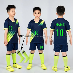 ชุดเสื้อเจอร์ซีย์ฟุตบอลสำหรับเด็กเด็กผู้ชายเด็กผู้หญิงชุดฟุตบอลแขนสั้นสำหรับเด็ก - Product Image 1