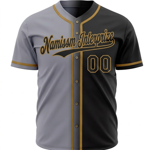 Uniformes de Softbol de Diseño Original para Parejas, con Malla Cosida de Poliéster, Logotipo Personalizado del Equipo, Bloques de Color, Camisetas de Béisbol - Product Image 2