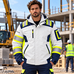 2026New Hi Vis <b>Reflective</b> Safety <b>Jacket</b> Waterproof Windbreaker Outdoor Construction Coat for <b>Men</b> Custom Logo - Product Image 2