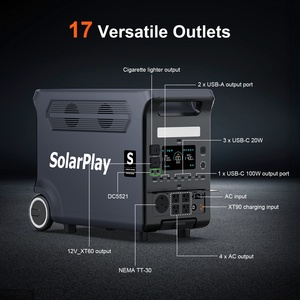 Station d'alimentation portable 3600W 3840Wh avec panneau solaire MPPT 400W, batterie LiFePO4 UPS, compatible voiture, entrepôt US EU - Product Image 4