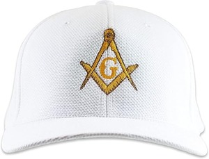 Casquette de sport pour adulte, brodée avec un carré et un boussole, style maçonnique, fraîche et respirante, en tissu 100% polyester - Product Image 3