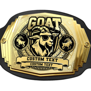 GOAT Championship Belt Premium Quality Sports Belt with Custom Text Perfect for Awards and Tournaments - Product Image 2