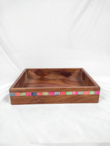 Plateau de service en bois massif poli fait main personnalisé pour la cuisine, les desserts et les gâteaux - Product Image 5