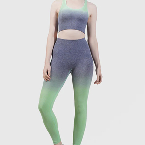 Custom Logo Print High Waisted Tummy Control Knitted Yoga Leggings Plus Size Sports Fitness Leggings for Women Pants - Product Image 3