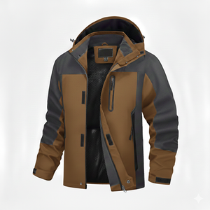 Veste d'hiver isolée en softshell pour homme, personnalisée, imperméable, coupe-vent, en polaire, avec fermeture éclair, col roulé, manches longues, imprimé, séchage rapide - Product Image 1