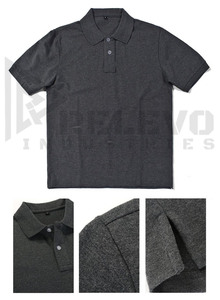เสื้อโปโลแขนสั้นสีดำสำหรับผู้ชาย ยี่ห้อ Relevo Industries ปักโลโก้ ผ้าฝ้าย สไตล์ลำลอง - Product Image 4